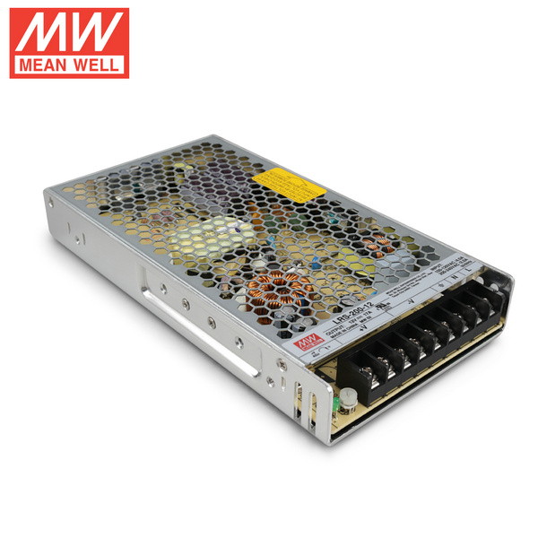 Mean Well LRS-200-12 DC12V 200Watt 16.5A UL Certification AC110-220 Volt Switching Power Supply For LED Strip Lights Lighting Mean Well LRS-200-12 DC12V 200Watt 16.5A UL Certification AC110-220 Volt Switching Power Supply For LED Strip Lights Lighting